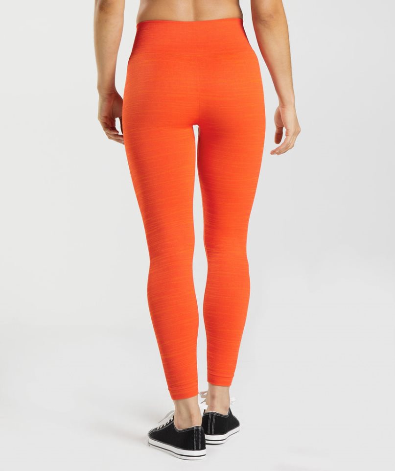 Women's Gymshark Adapt Marl Seamless Leggings Orange | CA 783ND1